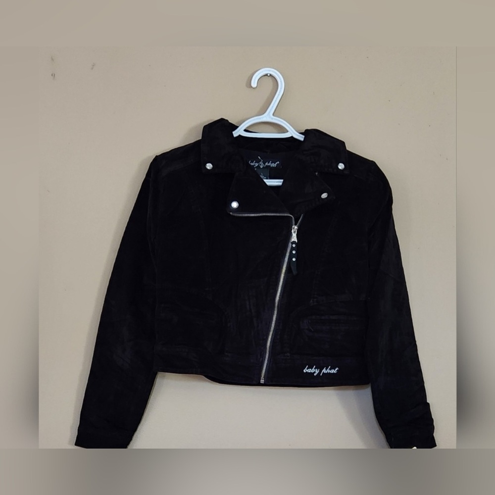 Baby Phat Black Biker Short/Crop Jacket